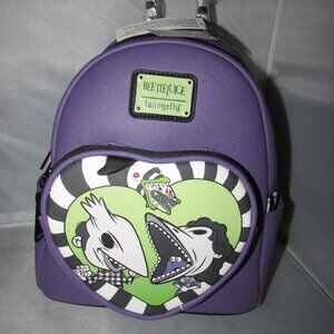 Loungefly Beetlejuice Love Purple Mini Backpack New With Tags
